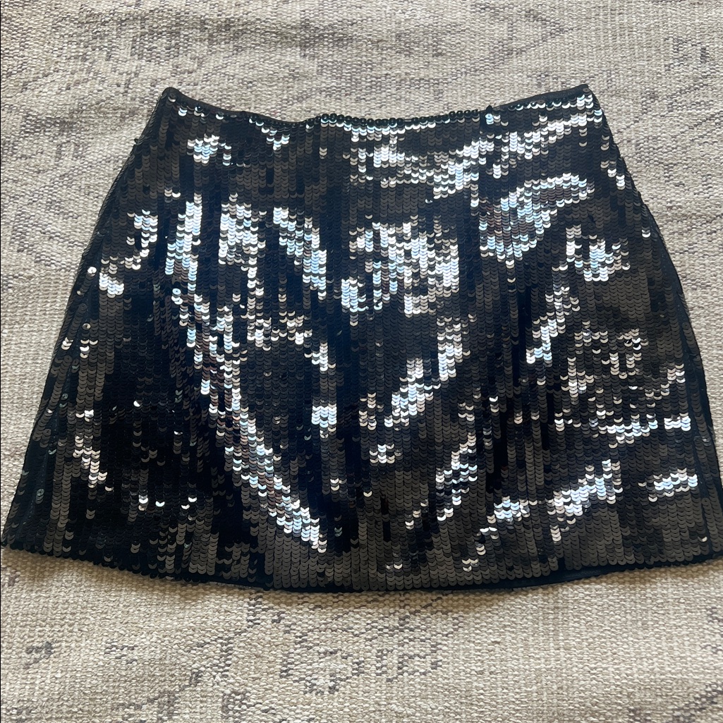 J.Crew Collection Black Sequin Mini Skirt - Women